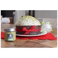 photo A' Ricchigia - Homemade Panettone Covered with Chocolate and Grain Pistachios - 750 gr 2
